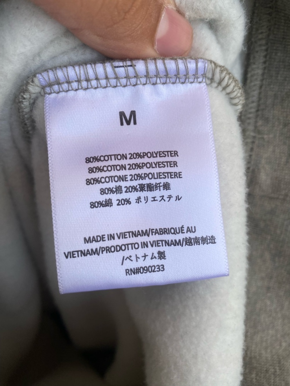 Essentials Light Grey Pullover Hoodie - Picture 7 of 8